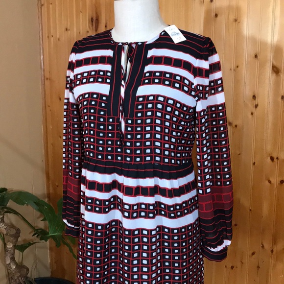 NWT LOFT Ann Taylor Small Petite Black & Red Dress - Picture 2 of 8